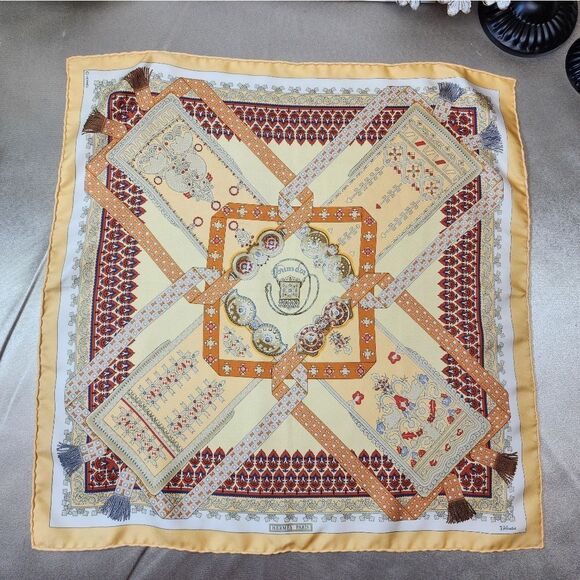 Hermès BRINS D'OR Scarf designed by Julia Abadie SILK Authentic - Picture 2 of 10